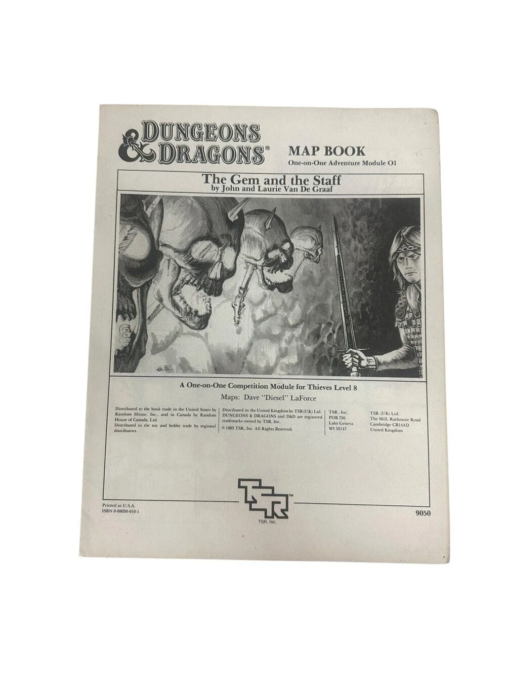 B-121 1983 TSR ADVANCED D&D ADVENTURE MODULE THE GEM AND THE STAFF